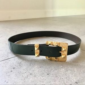 BAUMANN WOMEN EMERALD GREEN GOLD BELT